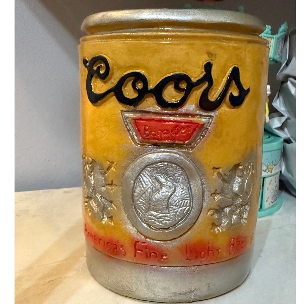 Vintage Mylo Creations Coors Ceramic Beer Can Mug Tavern Trove Collectible Art